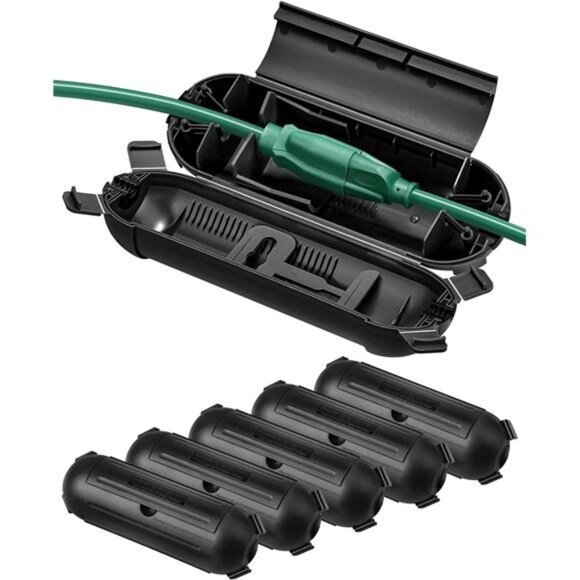 6-Pack Outdoor Extension Cord Safety Cover, Water-Resistant Seal Housing - Picture 1 of 7